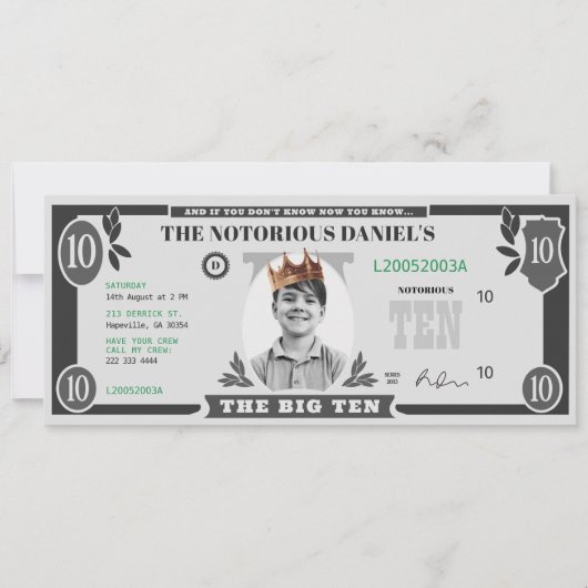 Dollar Bill, beruchte hiphop Rap, nep geld Kaart (Voorkant)