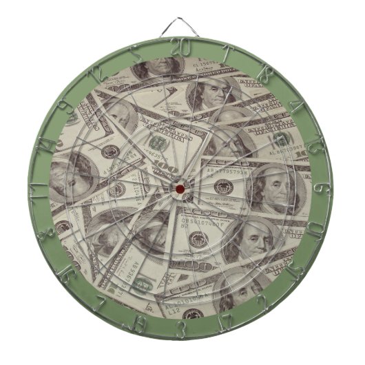 Dollar Bill Dartboard Dartbord (Voorkant)