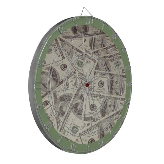 Dollar Bill Dartboard Dartbord (Voorkant Links)