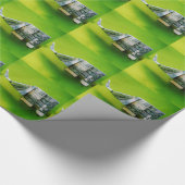 Dollar bill origami Elephant on Green background Cadeaupapier (Hoek)