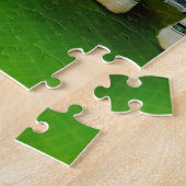 Dollar bill origami Elephant on Green background Legpuzzel (Zijkant)