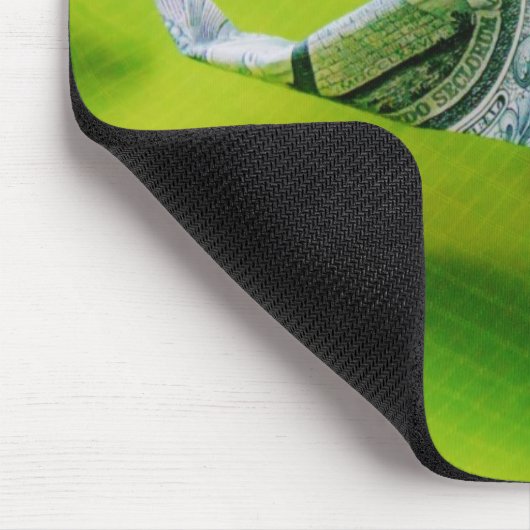 Dollar bill origami Elephant on Green background Muismat (Hoek)