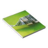 Dollar bill origami Elephant on Green background Notitieblok (Schuin)