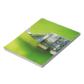 Dollar bill origami Elephant on Green background Notitieblok (Linkerzijde)