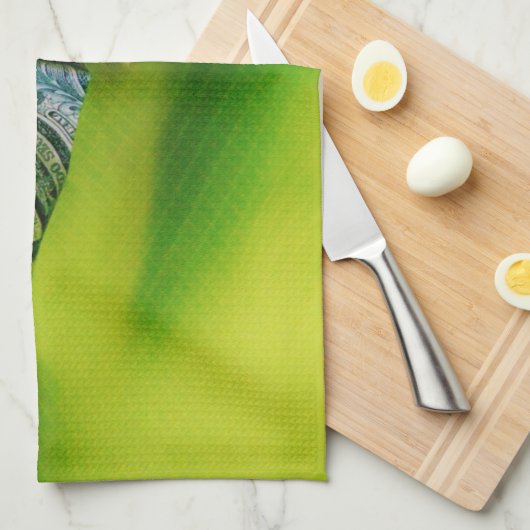 Dollar bill origami Elephant on Green background Theedoek (Quarter Fold)