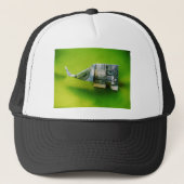 Dollar bill origami Elephant on Green background Trucker Pet (Voorkant)