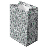 Dollar Bills Medium Cadeauzakje (Achterkant Gekanteld)