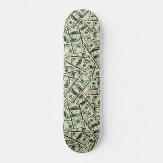 Dollar bills Money Persoonlijk Skateboard (Voorkant)