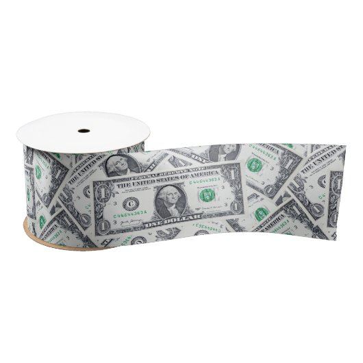 Dollar Bills Satijnen Lint (Spoel)
