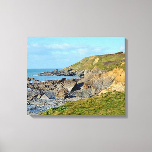 Dollar Cove Cornwall Engeland Poldark Locatie Canvas Afdruk (Voorkant)