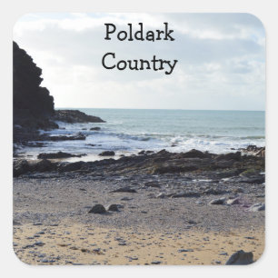 Dollar Cove Cornwall Engeland Poldark Locatie Vierkante Sticker