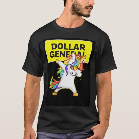 Dollar General Dollar General Unicorn Dabbing Unis T-shirt (Voorkant)