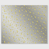 dollar,Goud, blad, bladeren, patroon, modern, Cadeaupapier (Vlak)