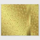 dollar, goud, bladeren, bladeren, patronen, modern cadeaupapier (Vlak)