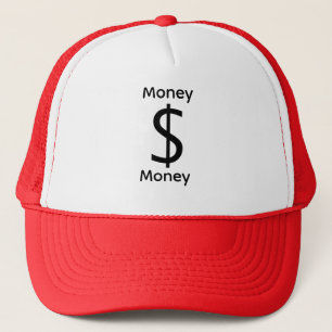 Dollar $ign Geld Logo Rood Wit Trucker Pet