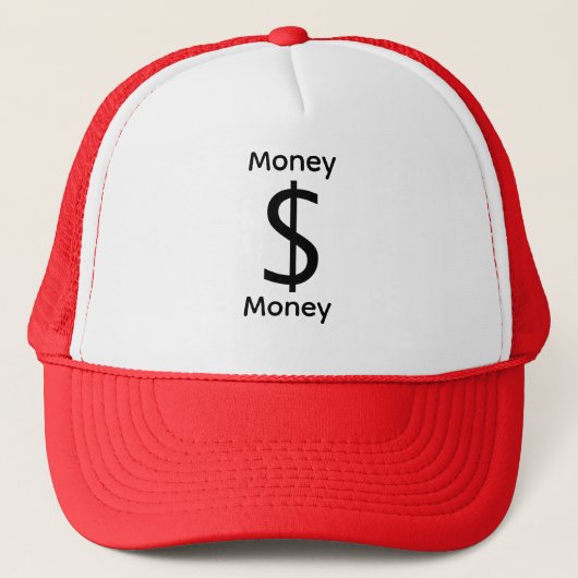 Dollar $ign Geld Logo Rood Wit Trucker Pet (Voorkant)