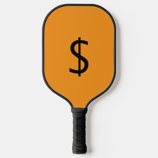 Dollar $ign Orange  Pickleball Paddle (Voorkant)