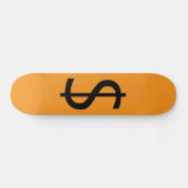 Dollar $ign Oranje  Persoonlijk Skateboard (Horizontaal)