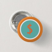 Dollar Liefhebber Ronde Button 3,2 Cm (Voorkant /achterkant)