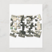 Dollar Puzzle Briefkaart (Voorkant)