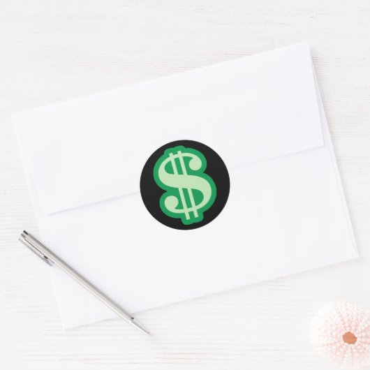 Dollar Ronde Sticker (Envelop)
