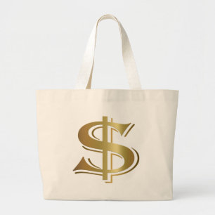 Dollar Sign Bag Grote Tote Bag