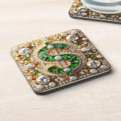 Dollar Sign Beverage Coaster Bier Onderzetter (Linkerzijde)