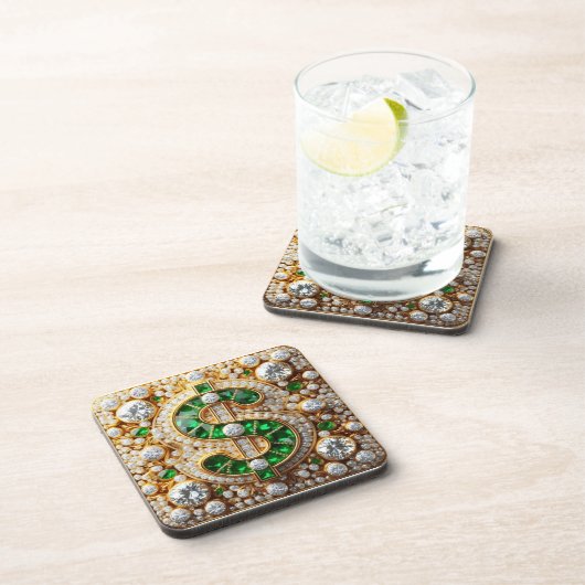 Dollar Sign Beverage Coaster Bier Onderzetter (Rechterzijde)