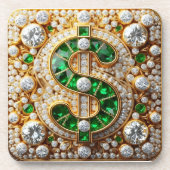 Dollar Sign Beverage Coaster Bier Onderzetter (Voorkant)