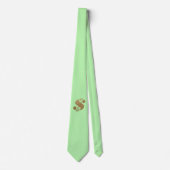 Dollar Sign in Gold Glitter Design Light Green Str Stropdas (Voorkant)