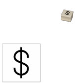 Dollar Sign Loyalty Card Pons Rubberstempel (Gestempeld)