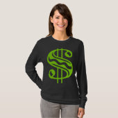 Dollar Sign. Martian Green T-shirt (Voorkant volledig)
