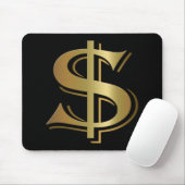 Dollar Sign Mousepad Muismat (Met muis)