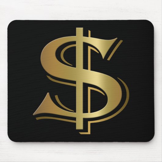 Dollar Sign Mousepad Muismat (Voorkant)