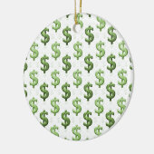 Dollar Sign Patroon Keramisch Ornament (Links)