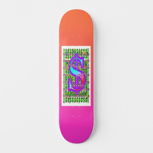 Dollar $sign persoonlijk skateboard (Voorkant)