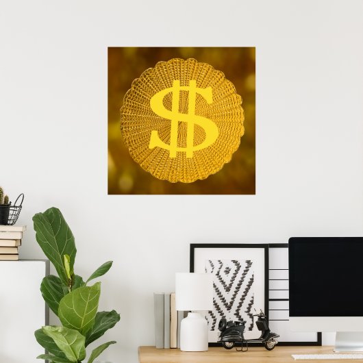 dollar sign poster (Thuiskantoor)