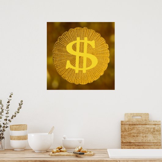 dollar sign poster (Keuken)