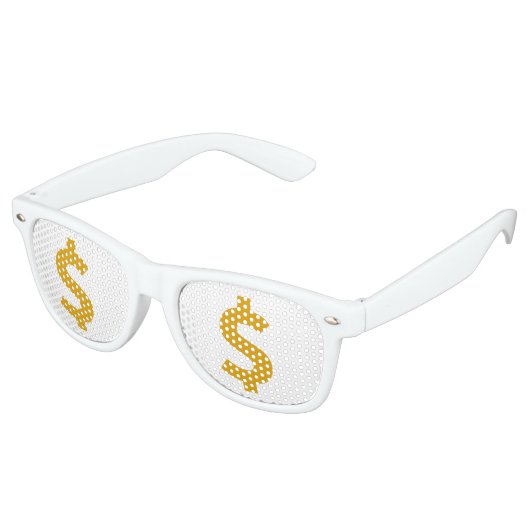 Dollar sign retro zonnebril (Gekanteld)
