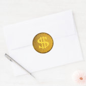 dollar sign ronde sticker (Envelop)