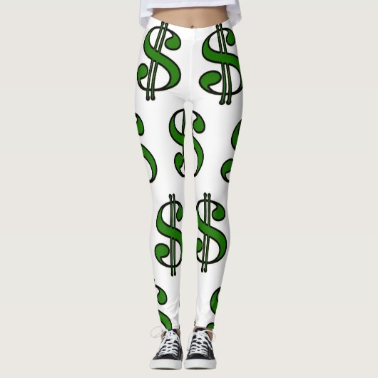 ***DOLLAR SIGNE GALORE** LEGGINGS (Voorkant)