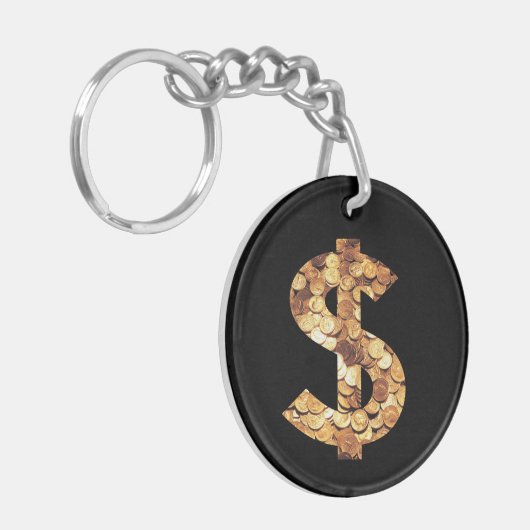 Dollar-Symbol Sleutelhanger (Voorkant Links)