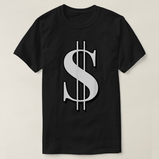 Dollar symbool Groen geld T-shirt (Design voorkant)
