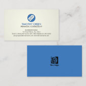 Dollar-tabpictogram van Financial Consultant Servi Visitekaartje (Voorkant / Achterkant)