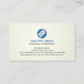 Dollar-tabpictogram van Financial Consultant Servi Visitekaartje (Voorkant)