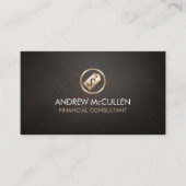 Dollar-tabpictogram van financieel adviseur visitekaartje (Voorkant)