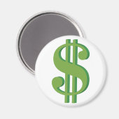 Dollar, teken, 3D Magneet (Voorkant / Achterkant)