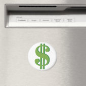 Dollar, teken, 3D Magneet (Insitu (Vaatwasser))