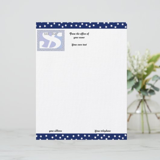 Dollar-teken - custom briefhoofd (Staand voorkant)