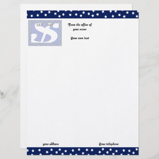 Dollar-teken - custom briefhoofd (Voorkant / Achterkant)